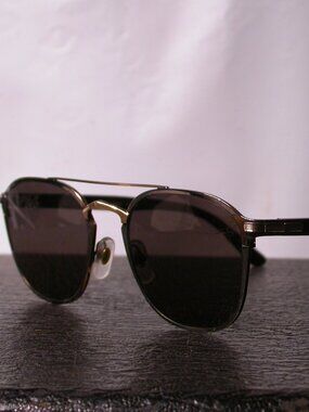 Cartier Black and Gold Bold Shield Sunglasses Made in Italy FRAME ONLY
